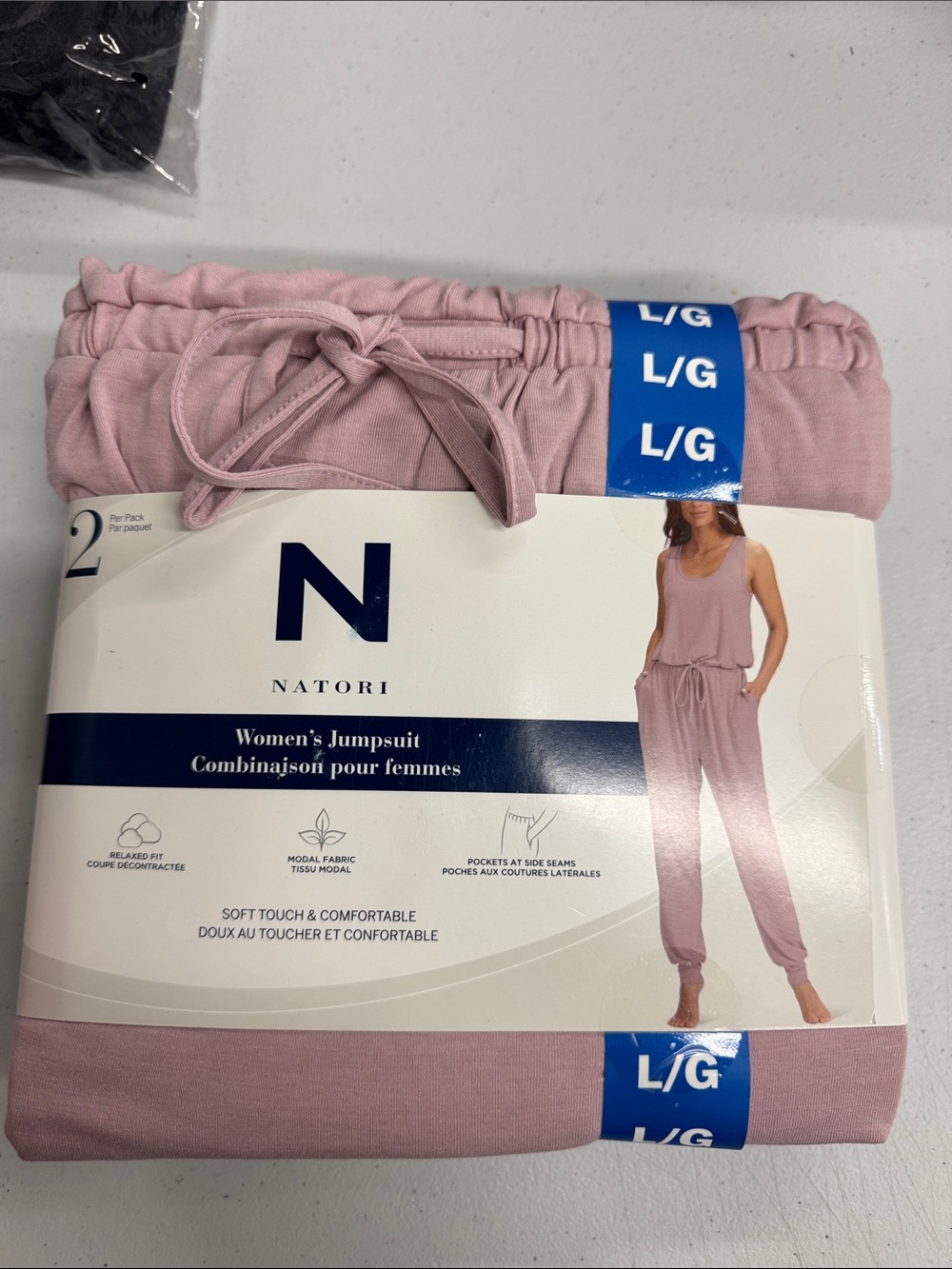 Natori Dusty Pink Sleeveless Modal Jumpsuit